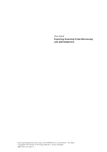 Exploring Scanning Probe Microscopy with MATHEMATICA, Second Edition