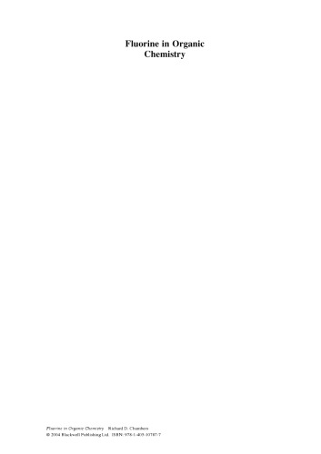 Fluorine in Organic Chemistry