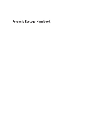 Forensic Ecology Handbook: From Crime Scene to Court
