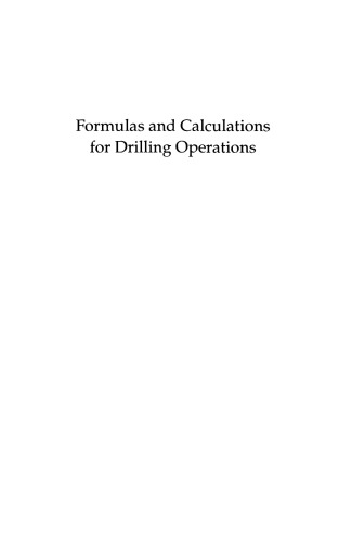 Formulas and Calculations for Drilling Operations