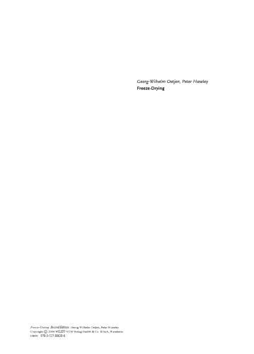 Freeze-Drying, Second Edition