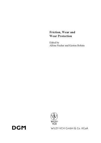 Friction, Wear and Wear Protection