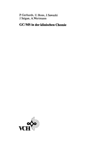 GC/MS in der klinischen Chemie