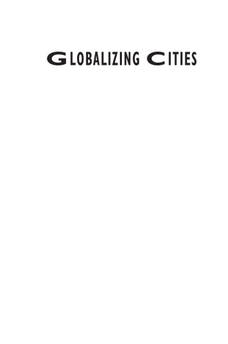 Globalizing Cities: A New Spatial Order?