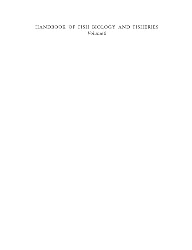 Handbook of Fish Biology and Fisheries, Volume 2: Fisheries