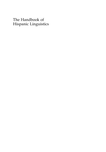 The Handbook of Hispanic Linguistics