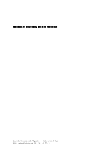 Handbook of Personality and Self-Regulation