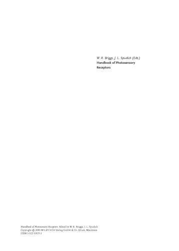 Handbook of Photosensory Receptors