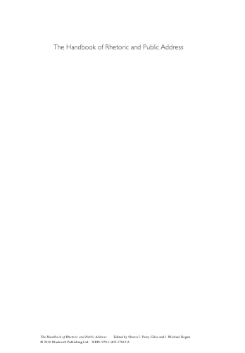 The Handbook of Rhetoric and Public Address