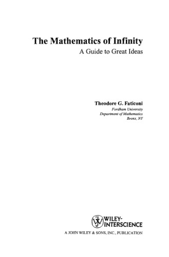 The mathematics of infinity: a guide to great ideas