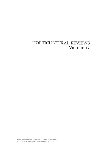 Horticultural Reviews, Volume 17