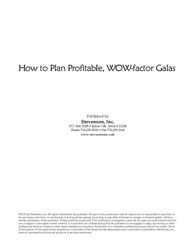 How to Plan Profitable, WOW-Factor Galas