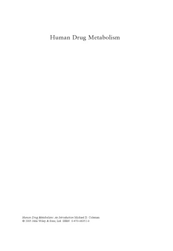 Human Drug Metabolism: An Introduction