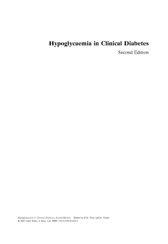 Hypoglycaemia in Clinical Diabetes, Second Edition