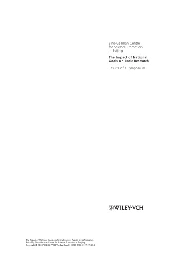 The Impact of National Goals on Basic Research: Results of a Symposium