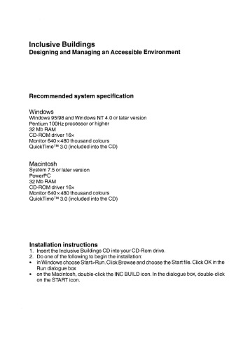 Inclusive Buildings: Designing and Managing an Accessible Environment
