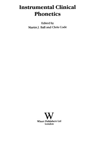 Instrumental Clinical Phonetics