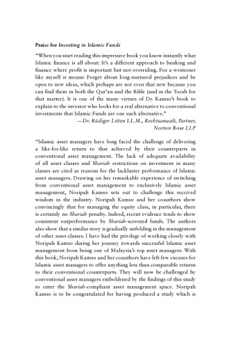 Investing in Islamic Funds: A Practitioner's Perspective