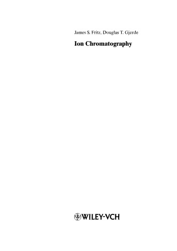Ion Chromatography, Third Edition
