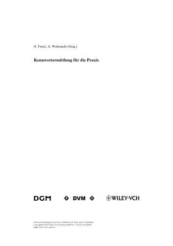 Kennwertermittlung fur die Praxis