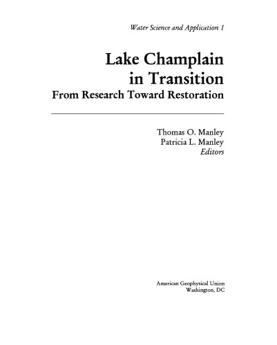 Lake Champlain in Transition: From Research Toward Restoration