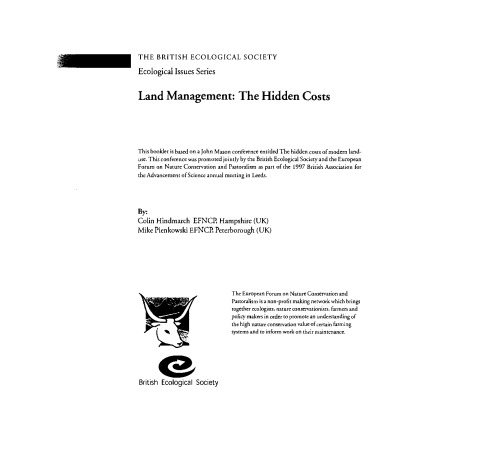 Land Management: The Hidden Costs