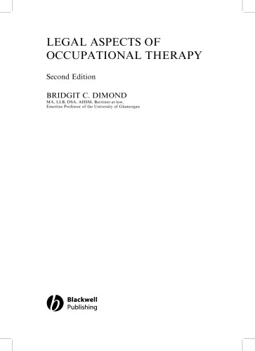 Legal Aspects of Occupational Therapy, Second Edition