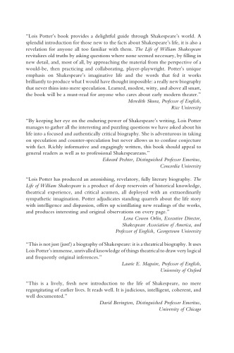 The Life of William Shakespeare: A Critical Biography