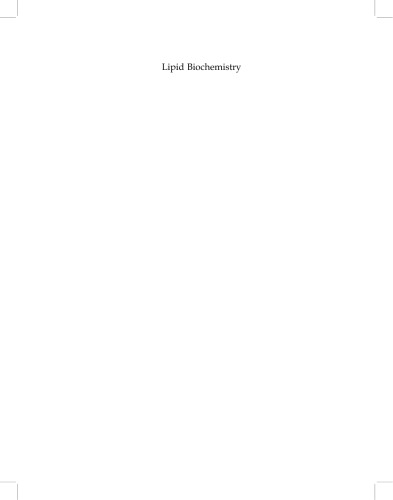 Lipid Biochemistry, 5th Edition