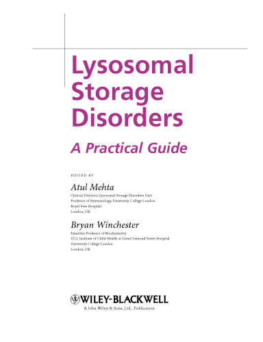 Lysosomal Storage Disorders: A Practical Guide
