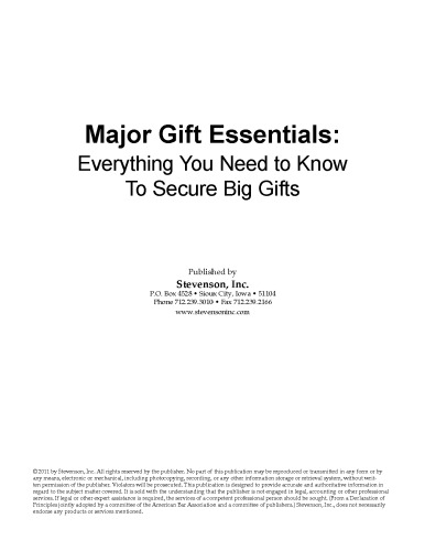 Major Gift Essentials: Everything You Need to Know to Secure Big Gifts