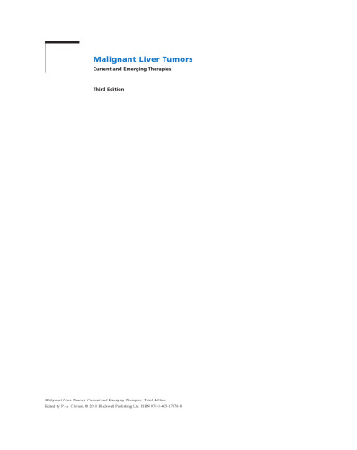 Malignant Liver Tumors: Current and Emerging Therapies, Third Edition