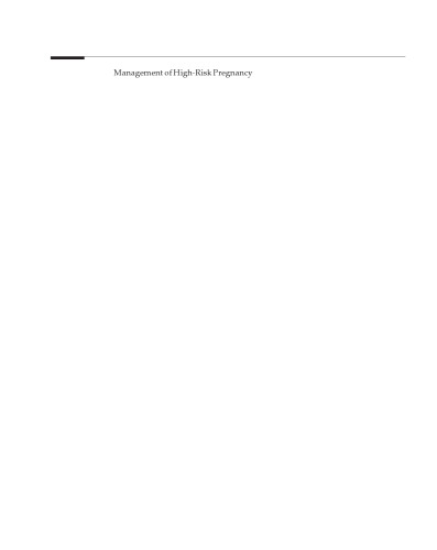 Management of High-Risk Pregnancy: An Evidence-Based Approach, Fifth Edition