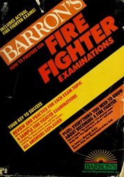 BARRON'S HOW TO PREPARE FOR FIRE FIGHTER EXAMINATIONS